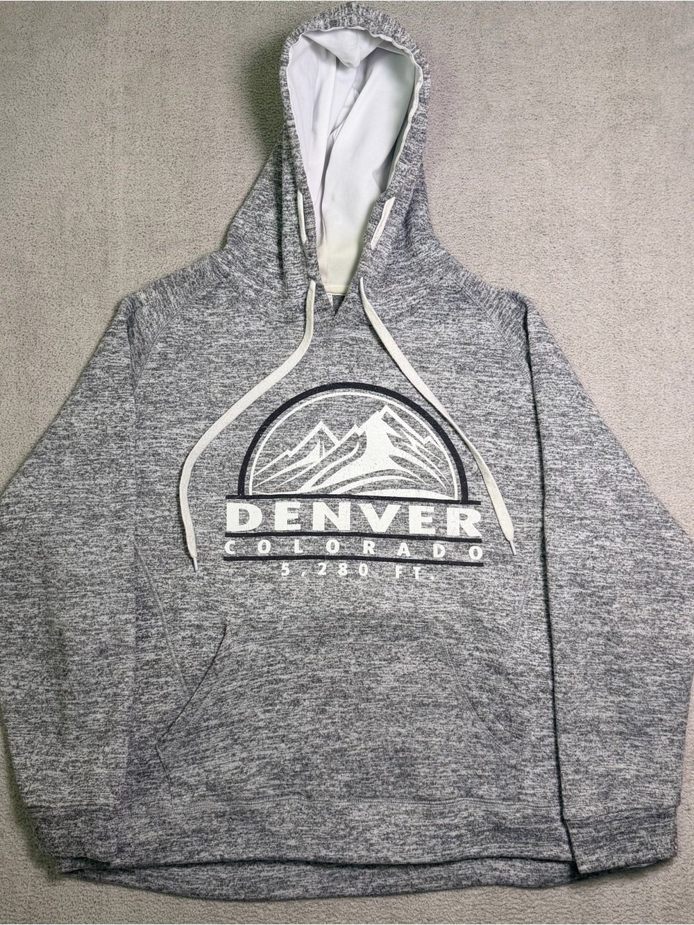 Coconut Creek Denver Colorado Hoodie Sweater Adult Large Gray Pullover Graphic